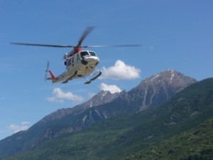 elicottero del soccorso alpino valdostano