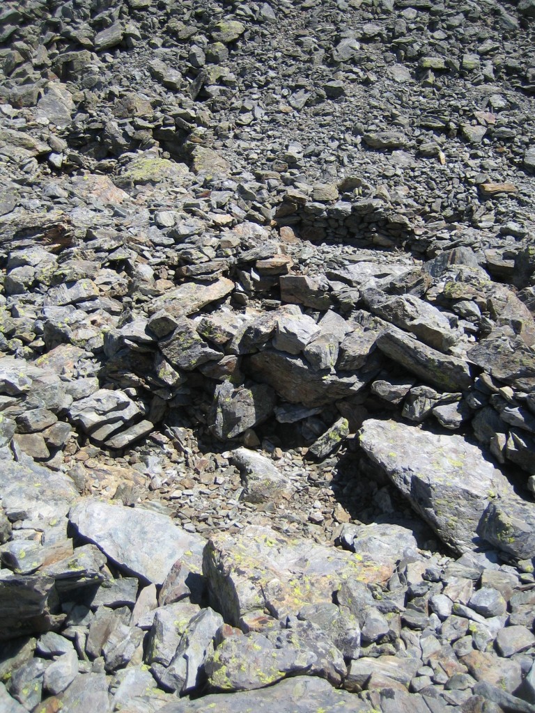 Capanne nel sito dell'età del ferro sulle pendici del Mont Tantané, in Valtournenche